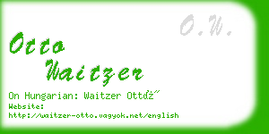 otto waitzer business card